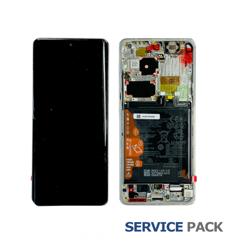Pantalla Huawei P50 Pro Blanco con BaterÍa Lcd JAD-AL00 02354HJD Service Pack