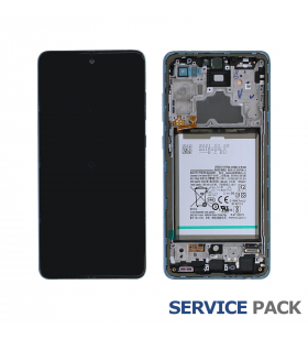 Pantalla Galaxy A72 /5G Azul con Batería Lcd A725F A726B GH82-25542B Service Pack