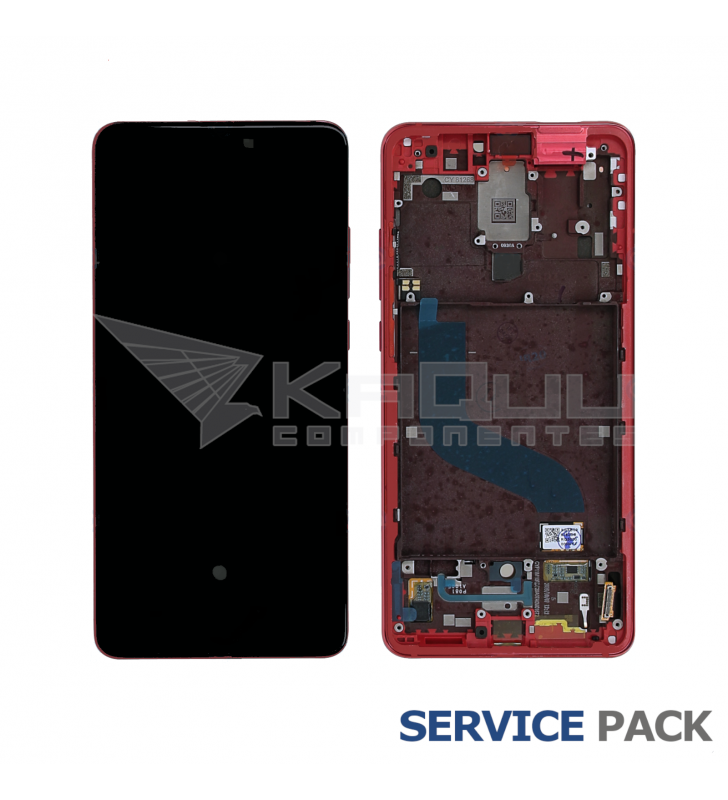 Pantalla Xiaomi Mi 9T, Mi 9T Pro, Redmi K20 Dark Red Gradient Rojo con Marco Lcd M1903F10G M1903F11G 560910013033 Service Pack