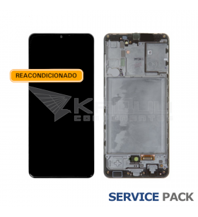 Pantalla Galaxy A31 Negra con Marco Lcd A315F GH82-22905A Service Pack Reacondicionado
