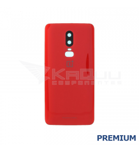 Tapa Batería Back Cover con Lente para OnePlus 6 A6000 A6003 Rojo Premium