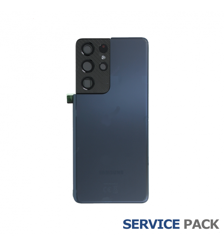 Tapa Batería Back Cover para Galaxy S21 Ultra 5G G998B Panthom Navy Azul GH82-24499D Service Pack
