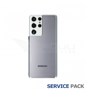 Tapa Batería Back Cover Galaxy S21 Ultra 5G G998B Panthom Silver Plata GH82-24499B Service Pack