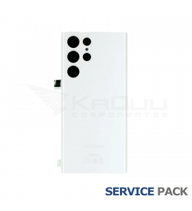 Tapa Batería Back Cover para Galaxy S22 Ultra Phantom White Blanco S908B GH82-27457C Service Pack