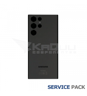 Tapa Batería Back Cover para Galaxy S22 Ultra Phantom Black Negro S908B GH82-27457A Service Pack
