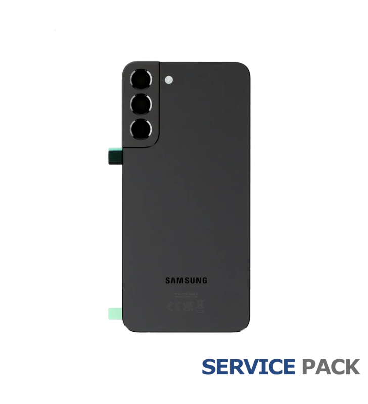 Tapa Batería Back Cover Galaxy S22 Plus, 5G Phantom Black Negro S906B GH82-27444A Service Pack
