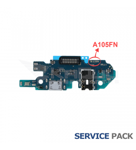 Flex Conector Carga Placa Micro Usb para Samsung Galaxy A10 A105FN GH96-12719A  Service Pack