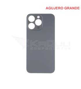 Tapa Bateria Back Cover Agujero Grande para IPhone 14 Pro Max A2894 A2651 Negro