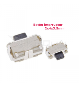 Botón Interruptor 2X4X3.5mm Smd MP3 MP4 MP5 Tablet