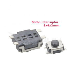 Botón Mini Interruptor 3x4x2mm 4 pines
