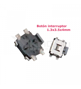 Botón Interruptor 1.3x3.5x4mm