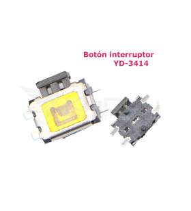 Botón Interruptor YD-3414 4PIN Smd