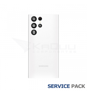Tapa Batería Back Cover Galaxy S23 Ultra Blanco S918B GH82-30400B Service Pack