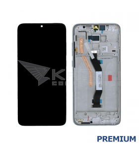 Pantalla Xiaomi Redmi Note 8 Pro Plata Blanca con Marco Lcd M1906G7 Premium