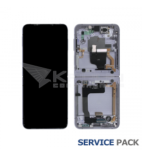 Pantalla Galaxy Z Flip4 Plata con Marco Lcd F721B GH82-29440F GH82-30239F Service Pack