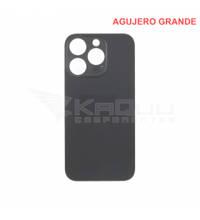Tapa Batería Back Cover Agujero Grande para iPhone 14 Pro A2890 A2650 Negro