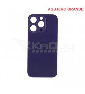 Tapa Batería Back Cover Agujero Grande para iPhone 14 Pro A2890 A2650 Purpura