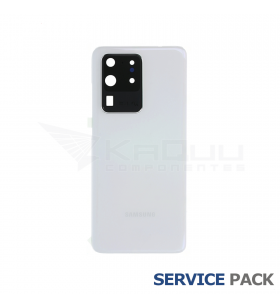 Tapa Batería Back Cover para Samsung Galaxy S20 Ultra G988F Cloud White Blanco GH82-22217C Service Pack