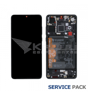 Pantalla Huawei P30 2019 Negro con Batería Lcd ELE-L09 ELE-L29 02352NLL Service Pack
