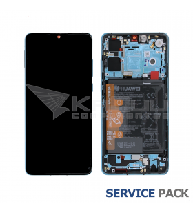 Pantalla Huawei P30 2019 New Code Azul con Batería Lcd ELE-L09 02352HRH Service Pack