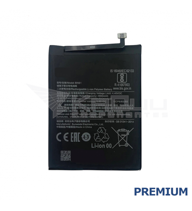 Batería BN51 para Xiaomi Redmi 8 MZB9123IN, Redmi 8A M1908C3IC Premium