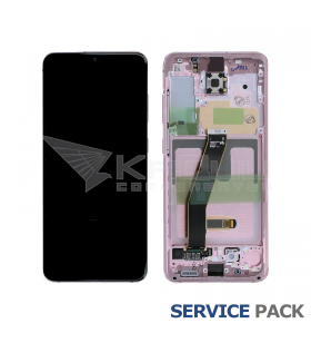 Pantalla Lcd Samsung Galaxy S20 / 5G Cloud Pink Marco Rosa G980F G981F GH82-31432C GH82-31433C Service Pack