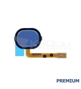 Flex Botón Home / Lector Huella para Samsung Galaxy A20 A205F, A30 A305F, A40 A405F, A60 A606F Azul Premium