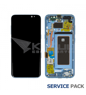Pantalla Galaxy S8 Azul con Marco Lcd G950F GH97-20457D GH97-20458D Service Pack