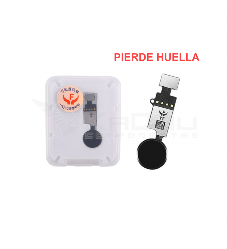 Flex Botón Home Pierde Huella Iphone 7 A1660, 7 Plus A1661, 8 A1863, 8 Plus A1864 Negro