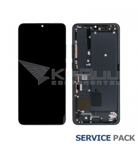 Pantalla Xiaomi Mi Note 10, Mi Note 10 Pro Midnight Black Negro con Marco Lcd M1910F4G M1910F4S 56000300F400 Service Pack