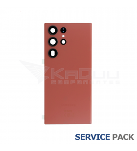 Tapa Batería Back Cover Galaxy S23 Ultra Rojo S918B GH82-30400F Service Pack