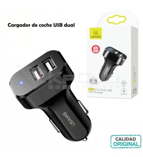 Cargador de coche USB Dual NEGRO C13 CC87TC01