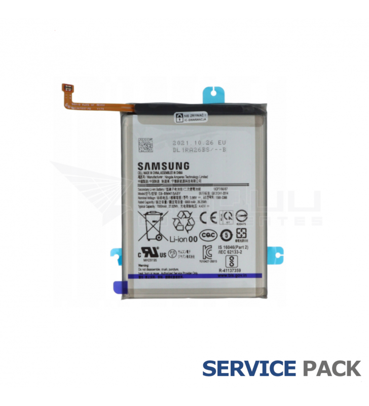 Batería 7000mAh EB-BM415ABY Samsung Galaxy M51 SM-M515F GH82-23569A Service Pack