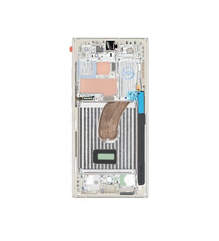 Chasis Marco Intermedio Lcd Samsung Galaxy S23 Ultra Crema S918B GH96-15833B Service Pack