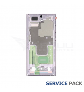 Chasis Marco Intermedio Lcd Samsung Galaxy S23 Ultra Lavanda S918B GH96-15833D Service Pack