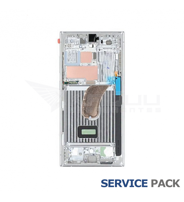 Chasis Marco Intermedio Lcd Samsung Galaxy S23 Ultra Azul S918B GH96-15833G Service Pack