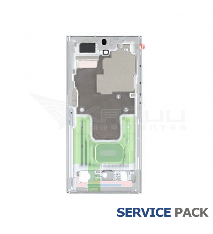 Chasis Marco Intermedio Lcd Samsung Galaxy S23 Ultra Azul S918B GH96-15833G Service Pack
