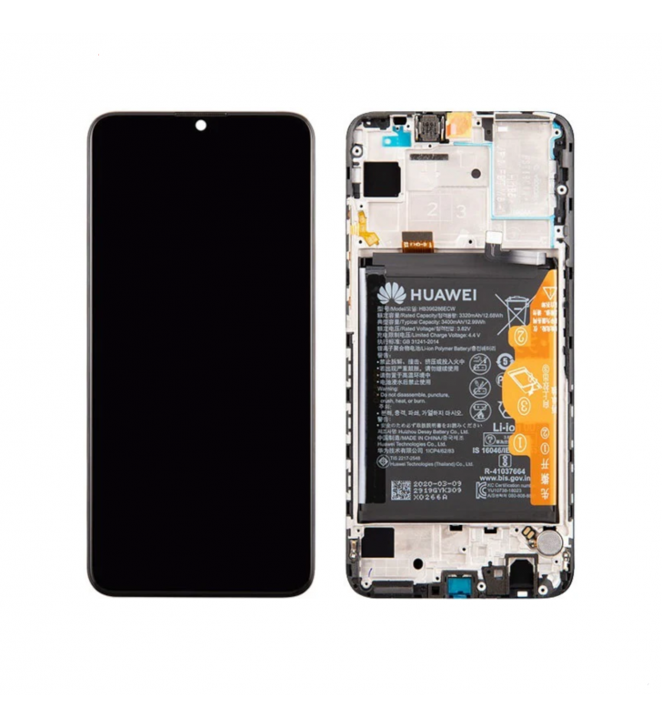 Pantalla Lcd Huawei P Smart 2019 POT-LX3 Marco Negro con Batería 02352JEY Service Pack