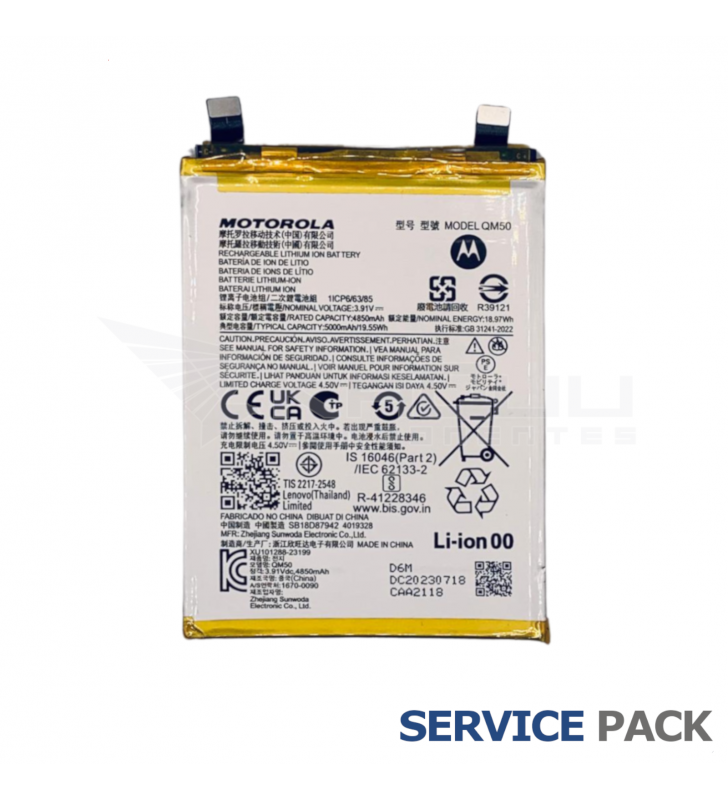 Batería 4850mAh Motorola Edge 40 Neo XT2307-1 SB18D87942 Service Pack
