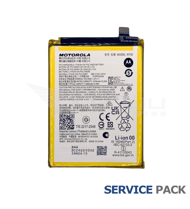 Batería 4700mAh Motorola Edge 20 Lite XT2139-1 SB18D11784 Service Pack