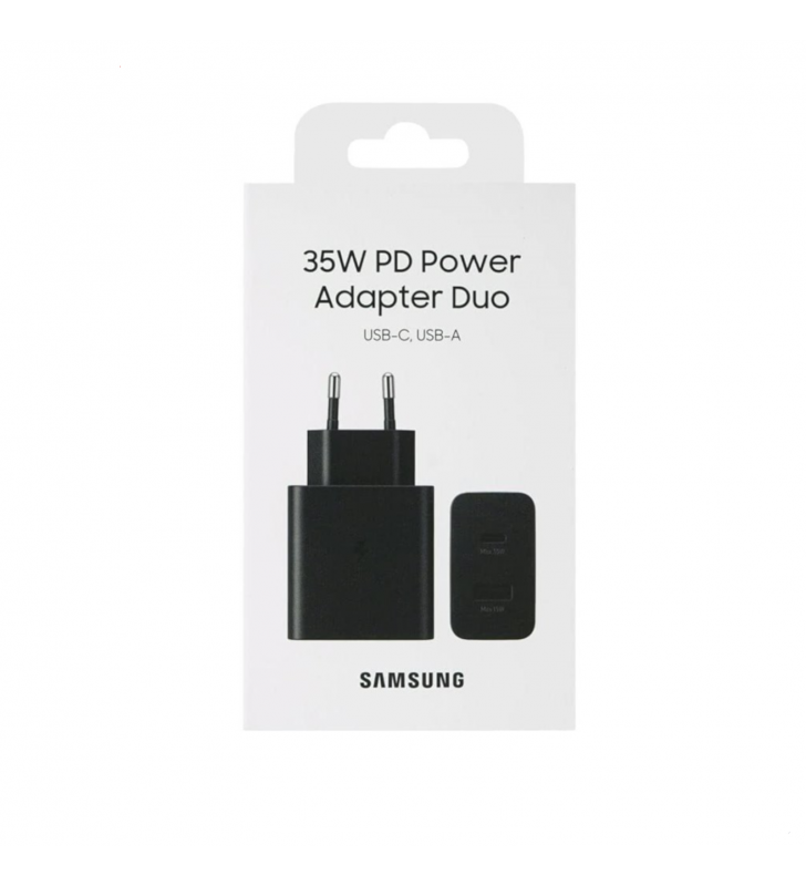 Cargador Samsung EP-TA220NBEGEU Duo 35W Negro