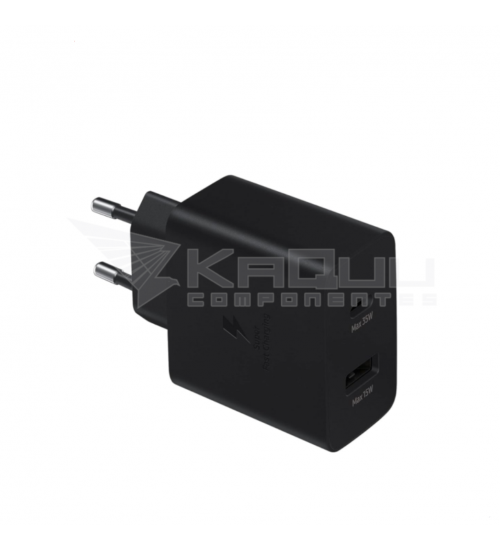 Cargador Samsung EP-TA220NBEGEU Duo 35W Negro