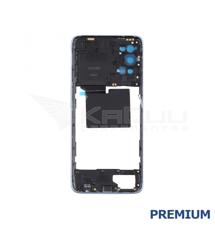 Chasis Marco Intermedio Embellecedor Lente para Realme 7 Pro Plata Premium