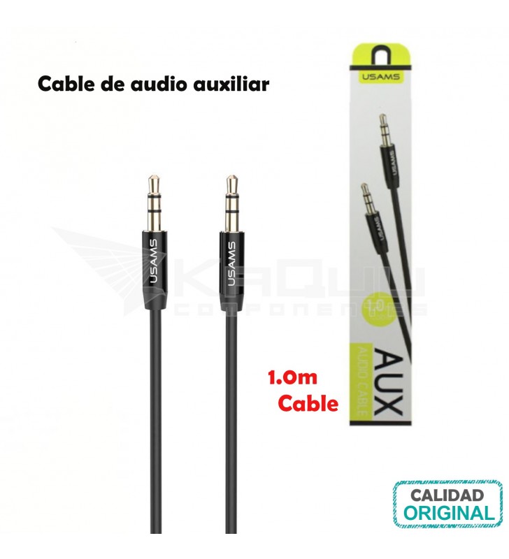 Cable de audio AUX 1.0m NEGRO YP01