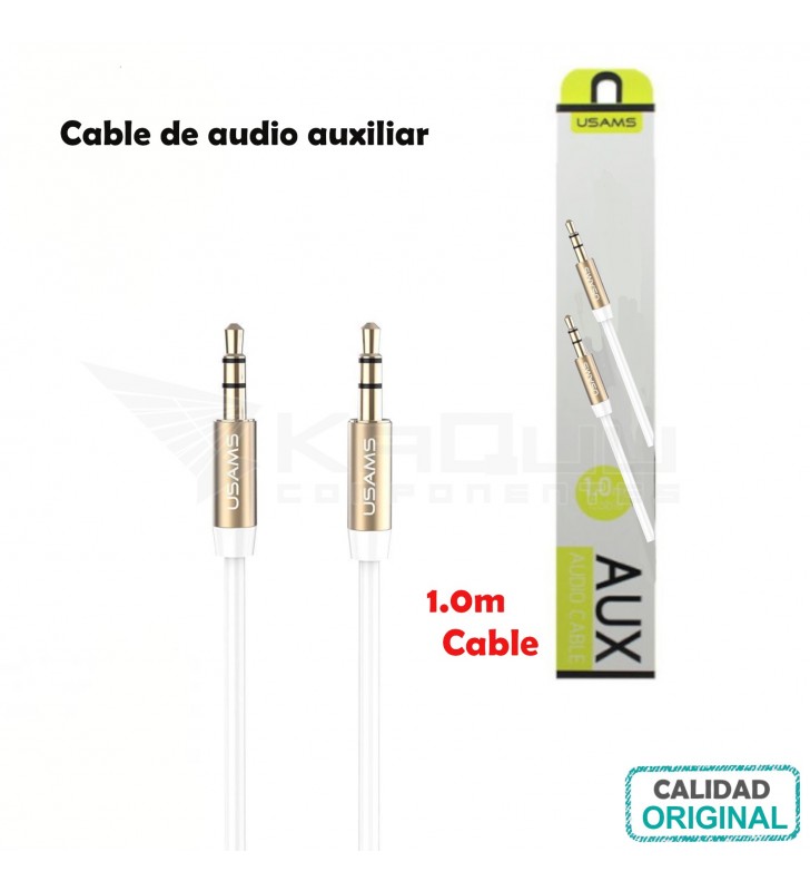 Cable de audio AUX 1.0m BLANCO