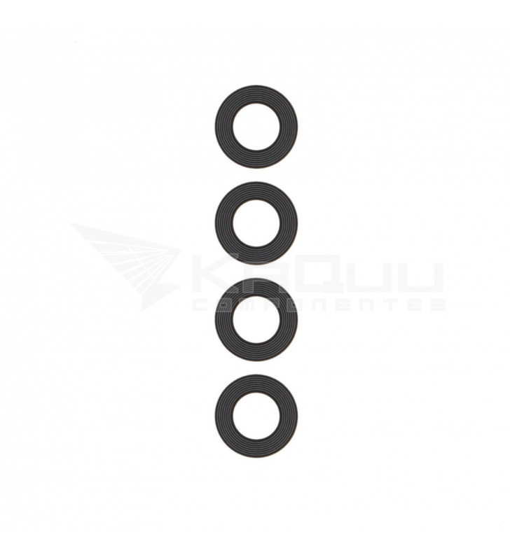 Set de 4 Cristal Cámara Lente para Motorola Moto G100 XT2125 Negro