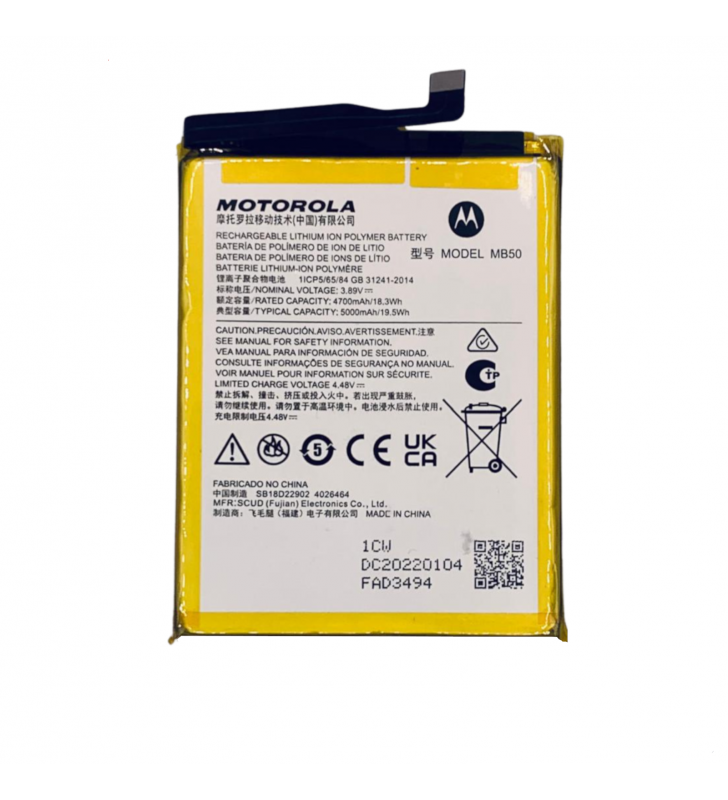 Batería MB50 5000mAh Motorola G200 5G XT2175, Edge XT2141-1, Edge S30 XT2175-2 SB18D10749 Service Pack