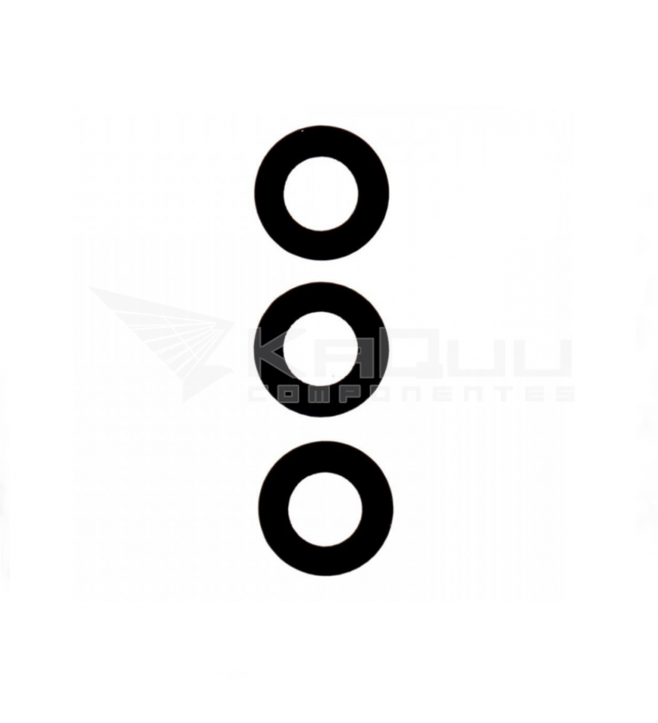 Set de 3 Cristal Cámara Lente para Motorola Moto G60s XT2133-1 Negro