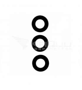 Set de 3 Cristal Cámara Lente para Motorola Moto G60s XT2133-1 Negro