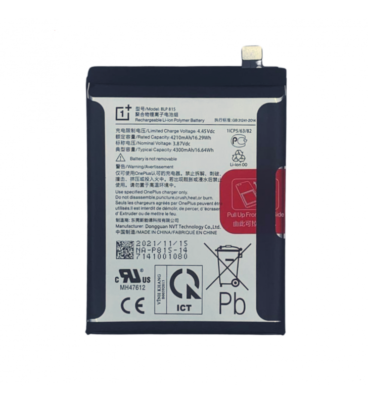 Batería 4210mAh OnePlus Nord N10 BE2029 1031100035 Service Pack